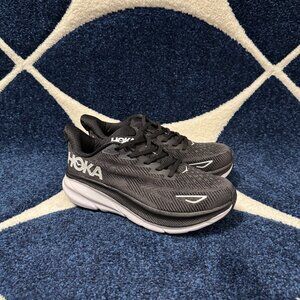 Hoka One One Clifton 9 Black Running Shoe Mens Size 7D